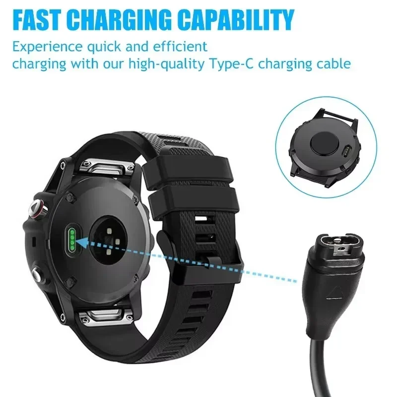 USB Type C Charger Cable Universal for Garmin Fenix 8 7 5X 6S Pro Fast Charging Cord with Dust Plug for Garmin Watch Accessories view 4