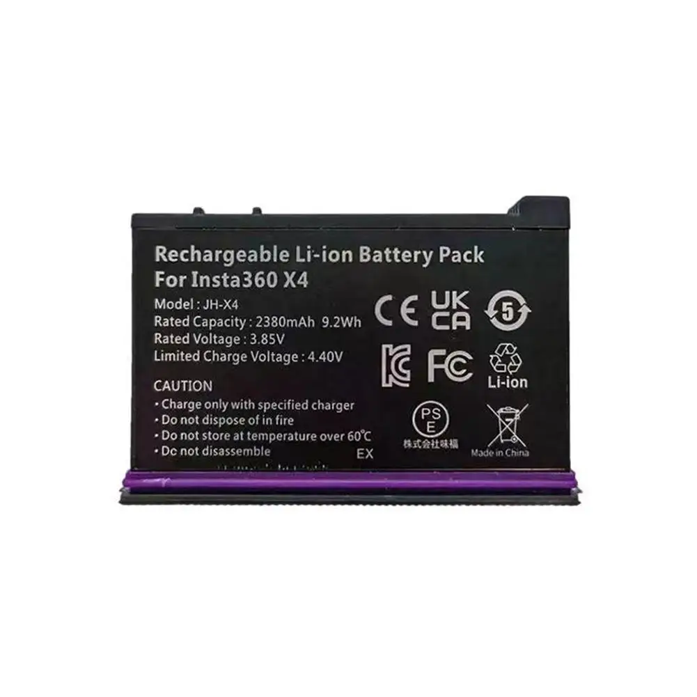 2500mAh Rechargeable Li-ion Battery Pack HUB For Insta360 X4 Accessories