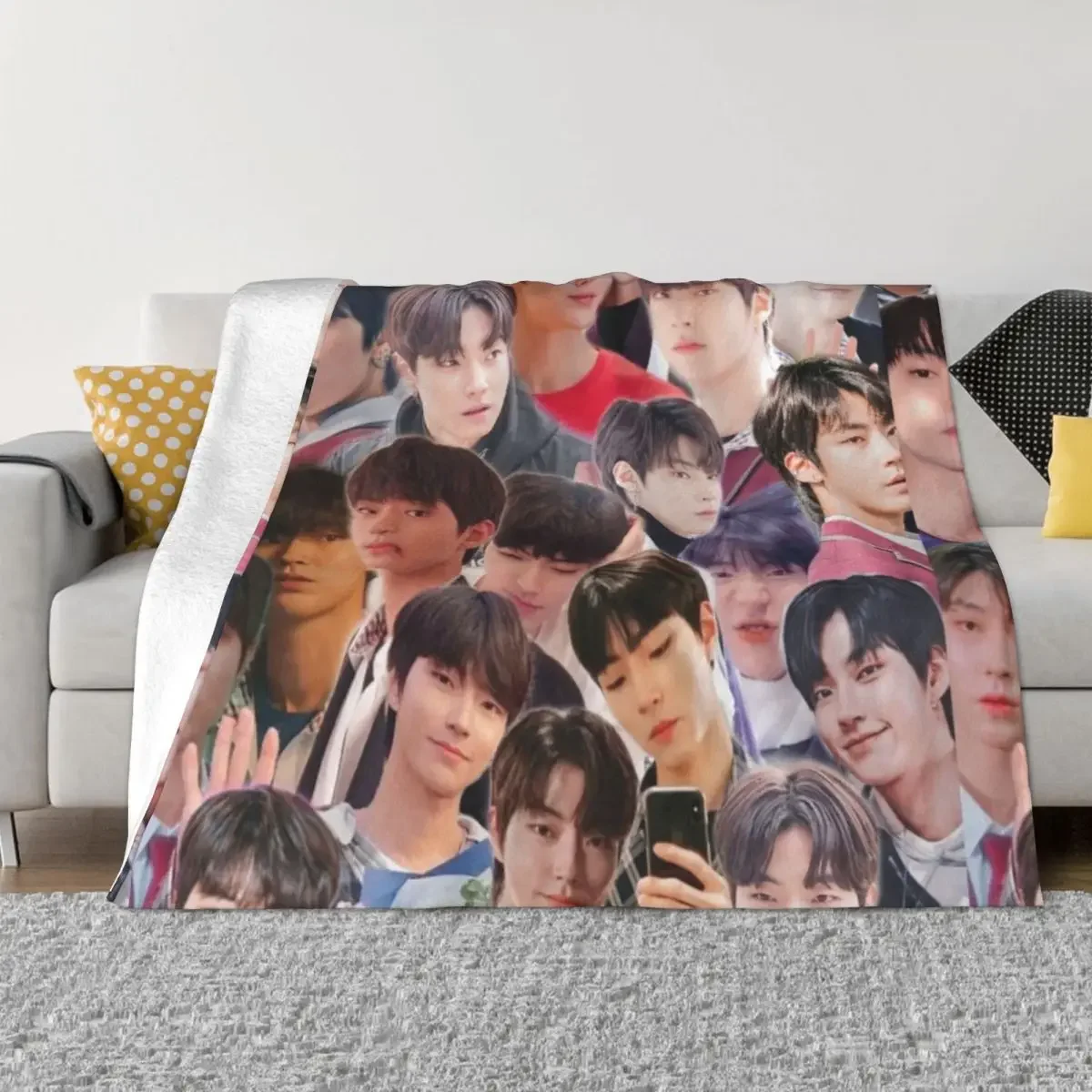 Hwang In-yeop collage Throw Blanket anime Blankets For Sofas Blankets blankets for beds  throw blanket  thin blanket