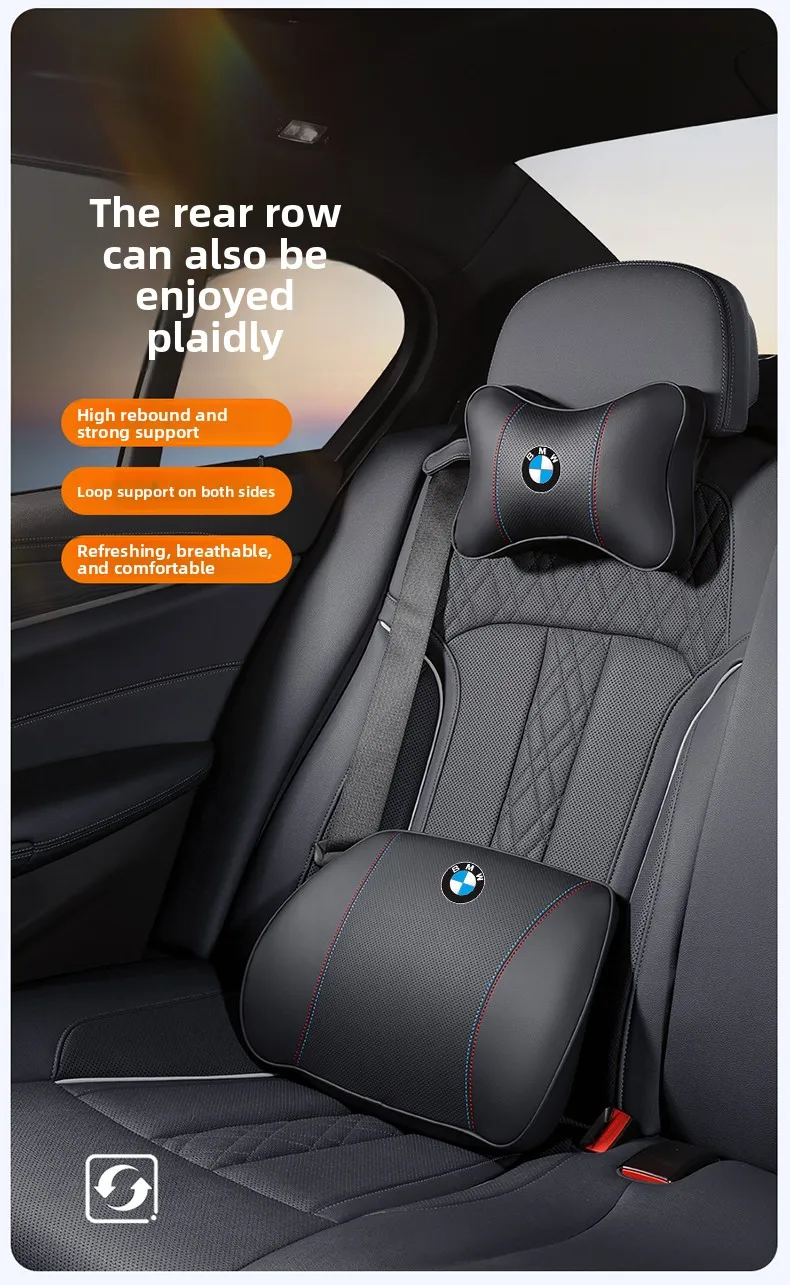 لسيارات BMW الجديدة 3 5 7 1 Series X1X2X3X4X5X6 مساند رأس السيارة، الوسائد القطنية، وسائد الرقبة، لوازم الوسائد