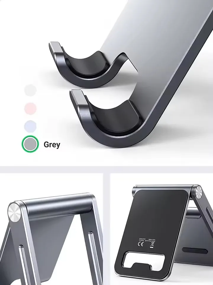 New UGREEN LP263 Adjustable Phone Stand Portable Cell Phone Stand Desk Aluminum Metal Phone Holder for iPhone Samsung