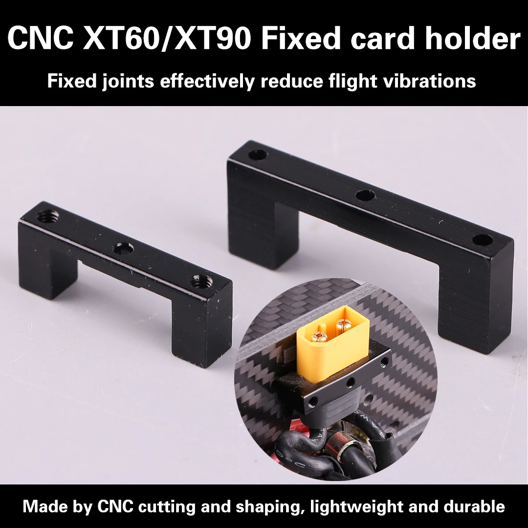 CNC XT60 XT90 Plug Holder Connector Installation Bracket for RC Multicopters Drone Spare Part for Lipo Battery Connector Holder