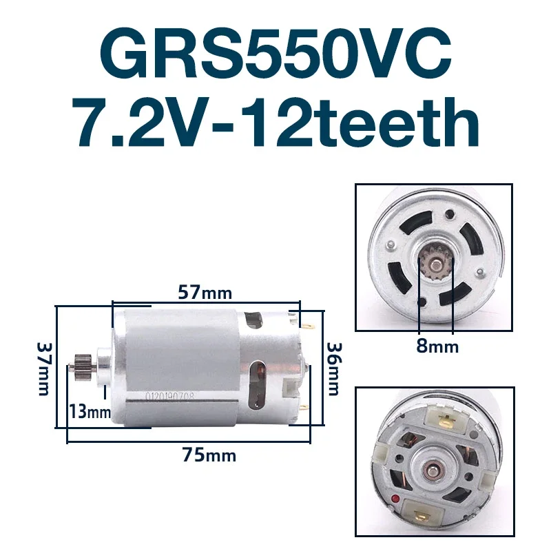 Motor for GRS550VC 7.2V 9.6V 10.8V 12V 14.4V Cordless Li-Ion Drill Motor Accessories Replacement