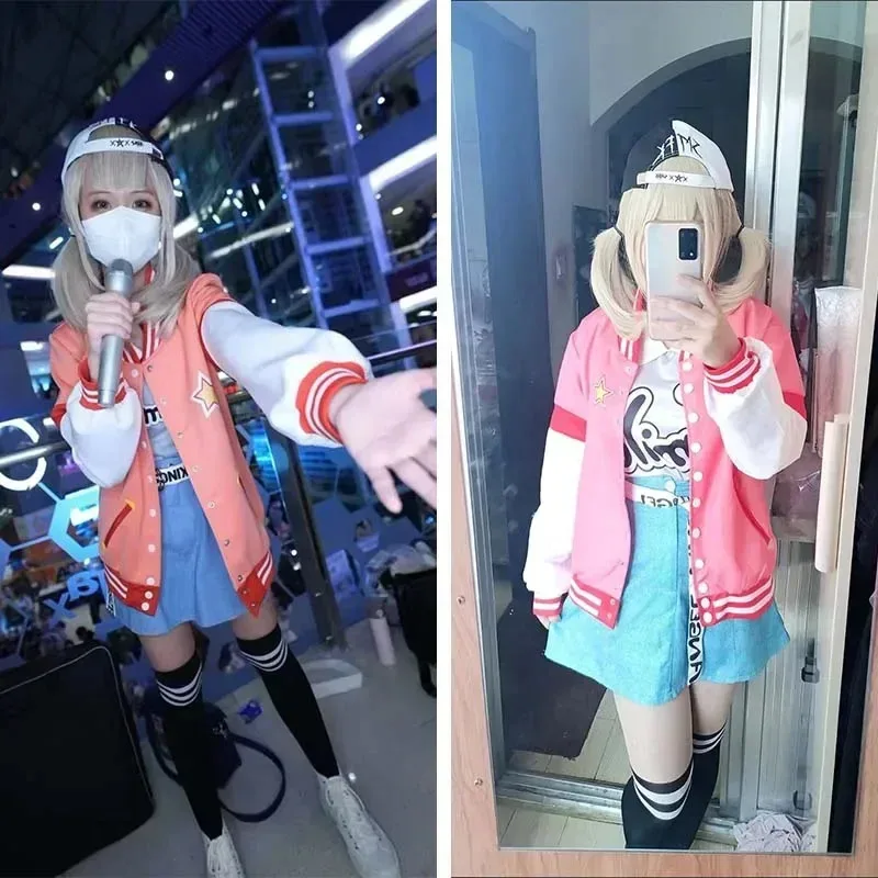 Azusawa kohane cosplay traje anime colorido palco azusawa kohane roupas peruca chapéu para mulheres meninas carnaval comic con