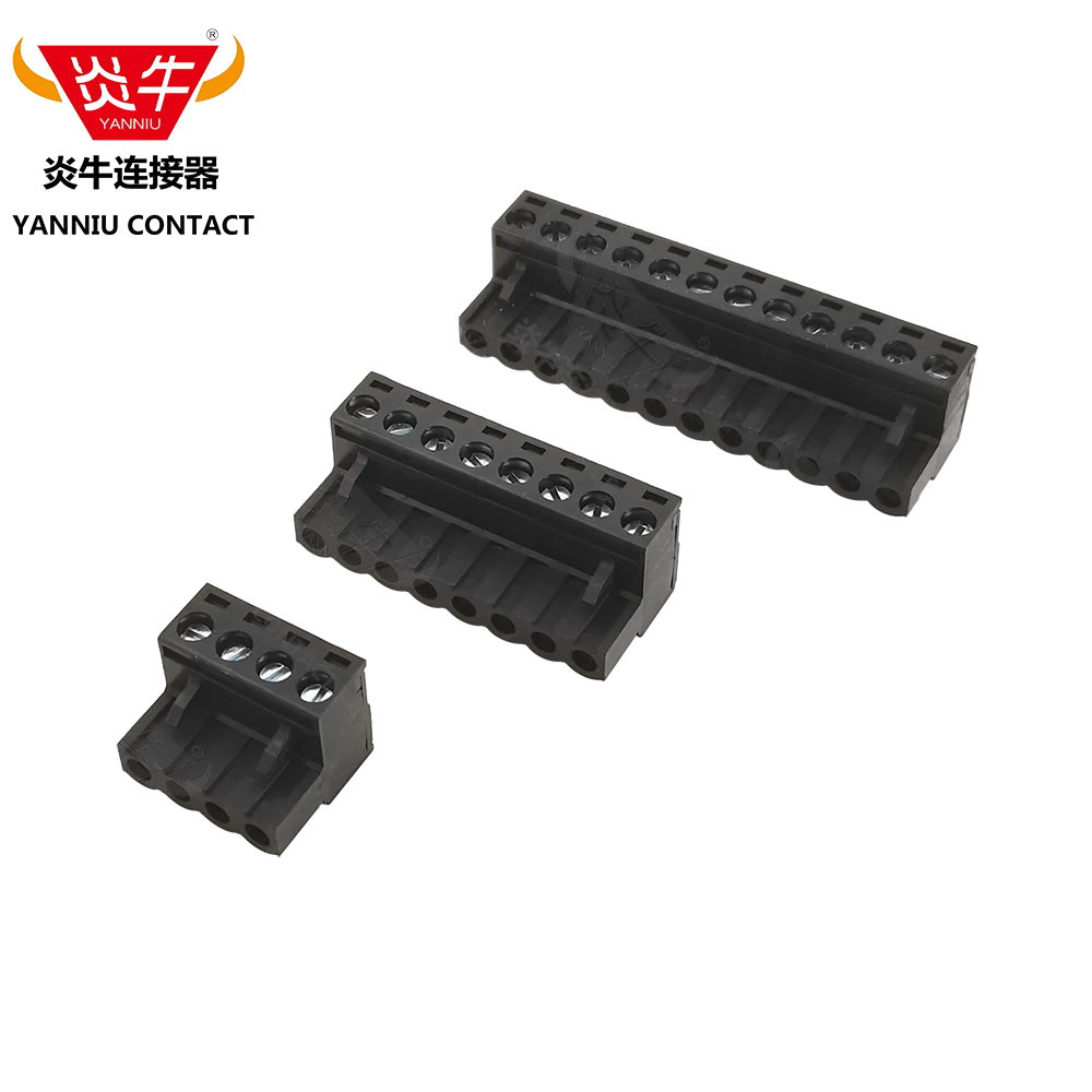 10Pcs KF2EDGK 5.08mm Black 2P ~ 12P PCB CONNECTOR PLUG-IN TERMINAL BlOCK MSTB 2,5 ST YANNIU 2EDGK-5.08