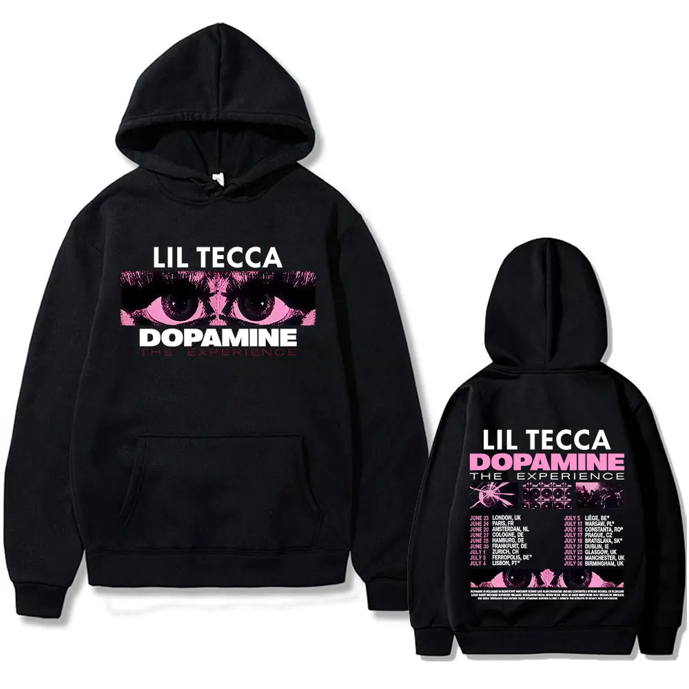 Rapper Lil Tecca Lil Tecca Dopamine The Experience Tour 2025 Hoodie Men Women Hip Hop Fashion Pop Music Sweatshirt Streetwear