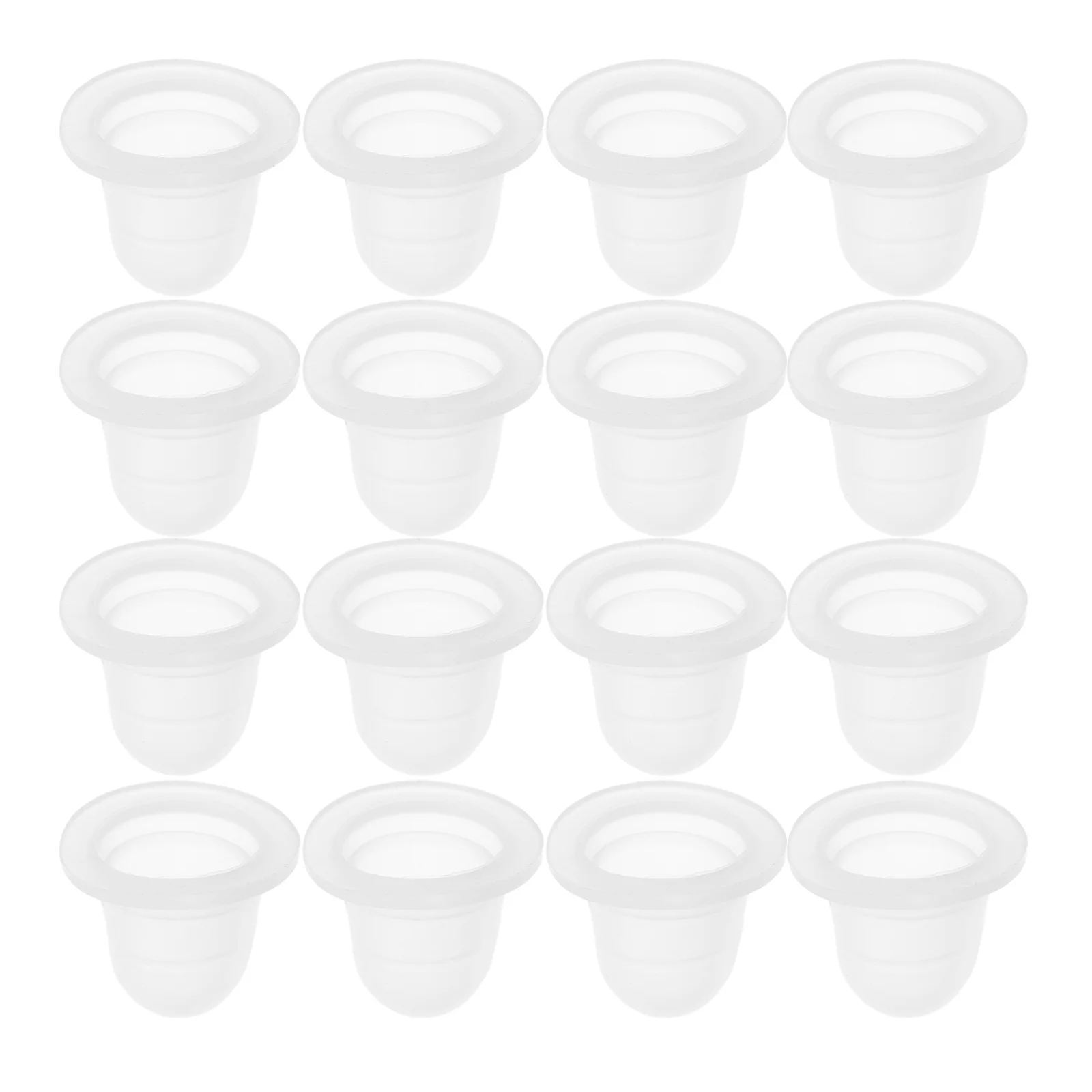 

100Pcs Silicone Ink Caps Disposable Clear Ink Cups Large Size for Eyelash Eyebrow Tattoo Pigment Container Kits Supplies