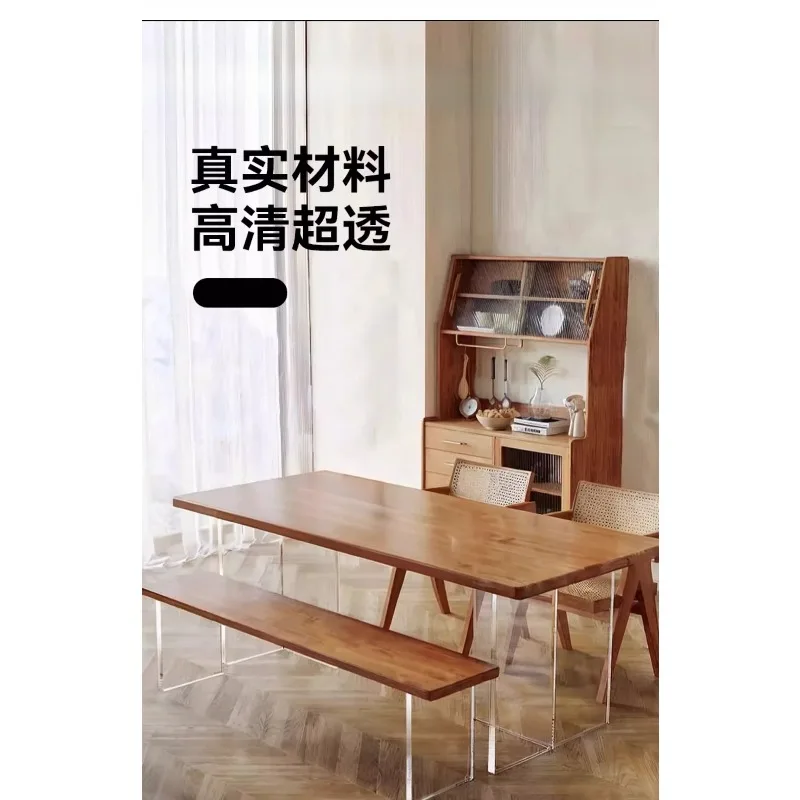 

Акриловые ножки стола на заказ для столовой со шкивом, остров из каменной плиты, прозрачная опора, постепенная смена цвета, основа для ног