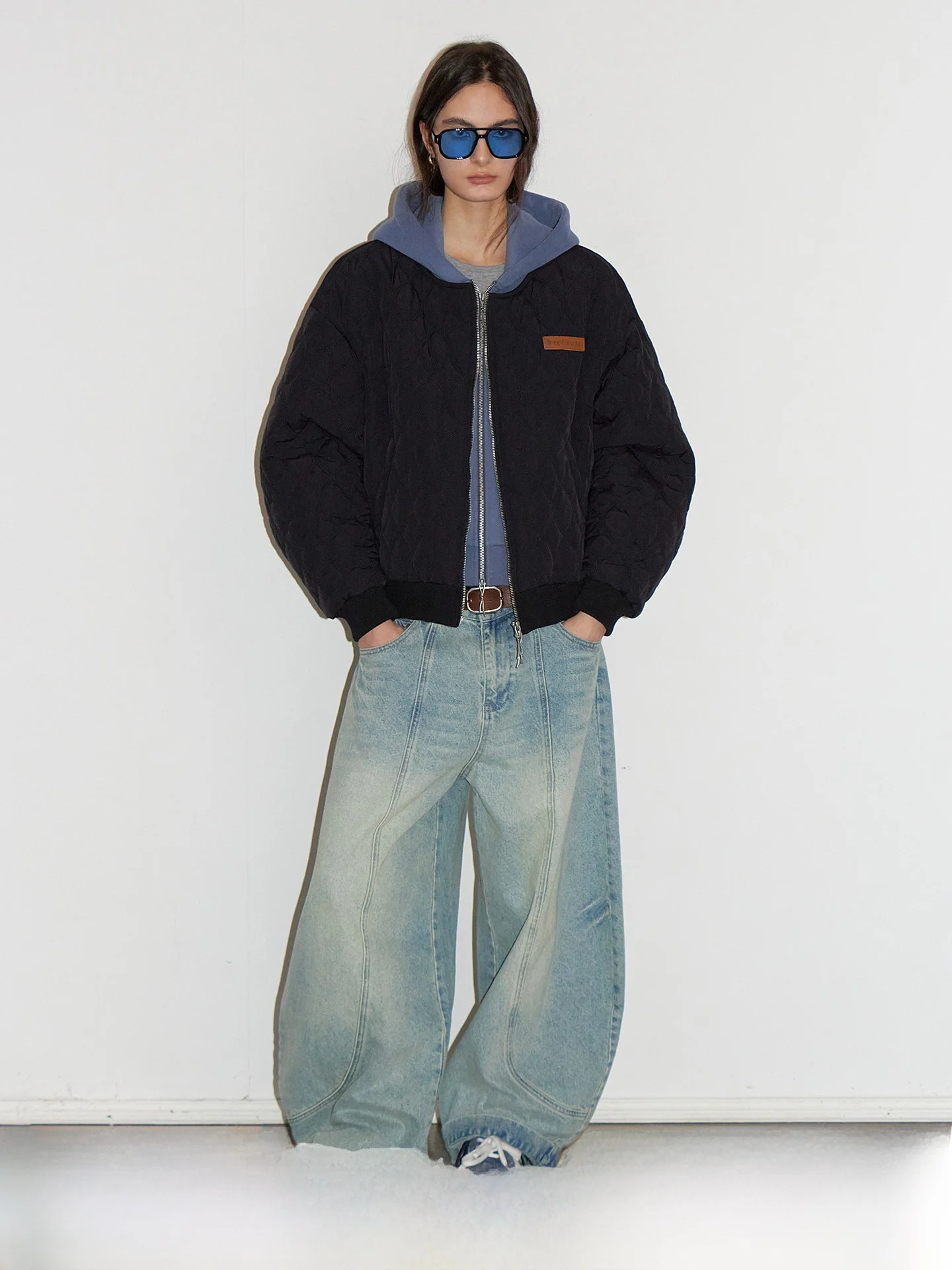 

Куртка-худи TearOcean Faion с цветными вставками и эффектом многослойности, женская повседневная зимняя куртка с длинными рукавами на молнии