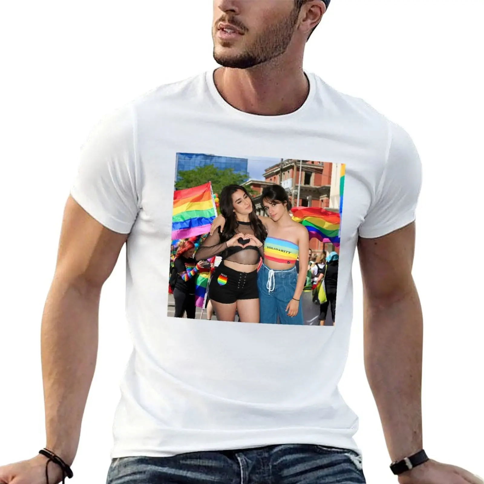 

Camren at Pride T-Shirt man graphic t shirt man t shirts high quality luxury brand T-Shirt