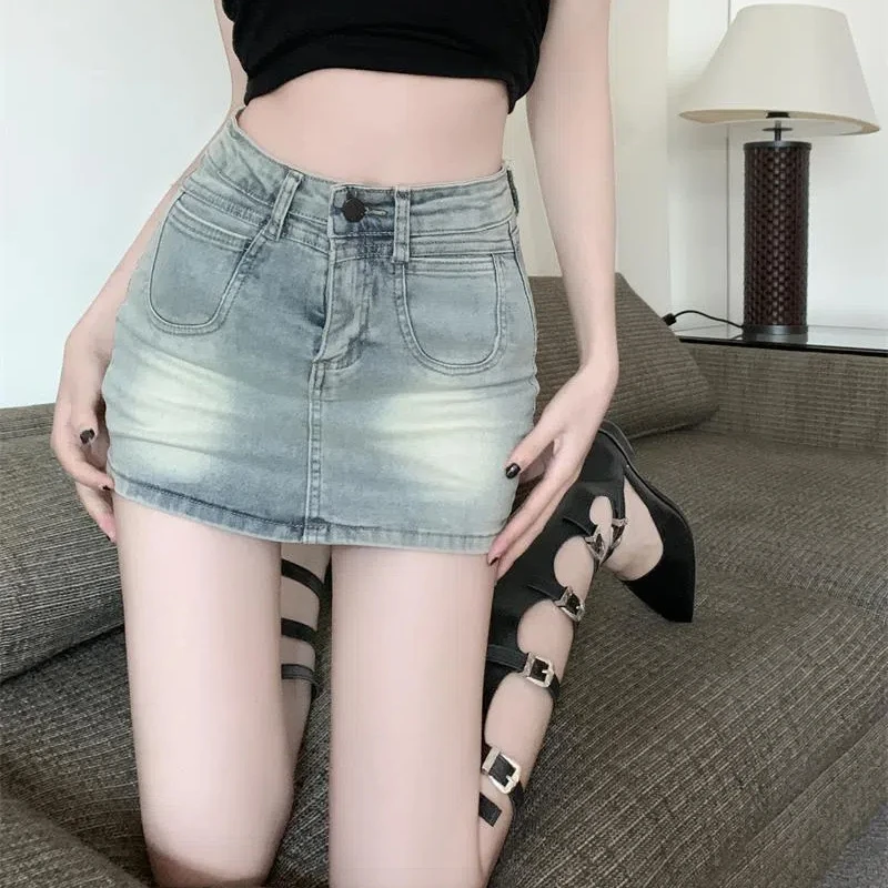 Retro Women's New Hottie Tight Hip Denim Skirt