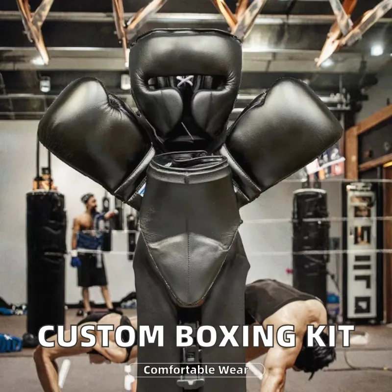 Comfortable Boxing Boxing Suit Glove Head Gear Groin Protection Custom Brand High Quality Training Kit