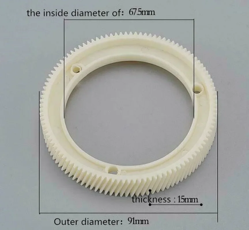 Milling Machine Power Feed Plastic Gear For Ton-E Import Nylon Replacement Part