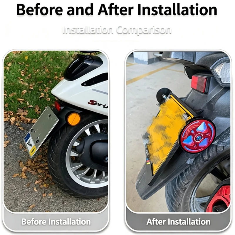 For Yamaha MT03/07/09/10/15/25 YZF-R3/R1/R7/R25 Modified Car Body Reflective Plate Colorful Driving Warning Sign Light Reflector