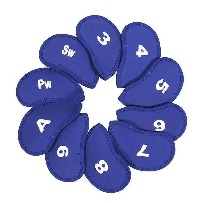 Numbered Golf Iron Head Covers Neoprene Waterproof Golf Club Protective Covers Universal Fit