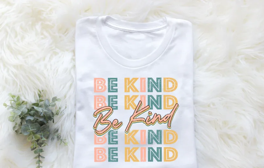 Be Kind Shirt, Vintage Kindness  Retro Be Kind Choose Kindness, Positive Short Sleeve Top Tees 100% Cotton Streetwear Harajuku