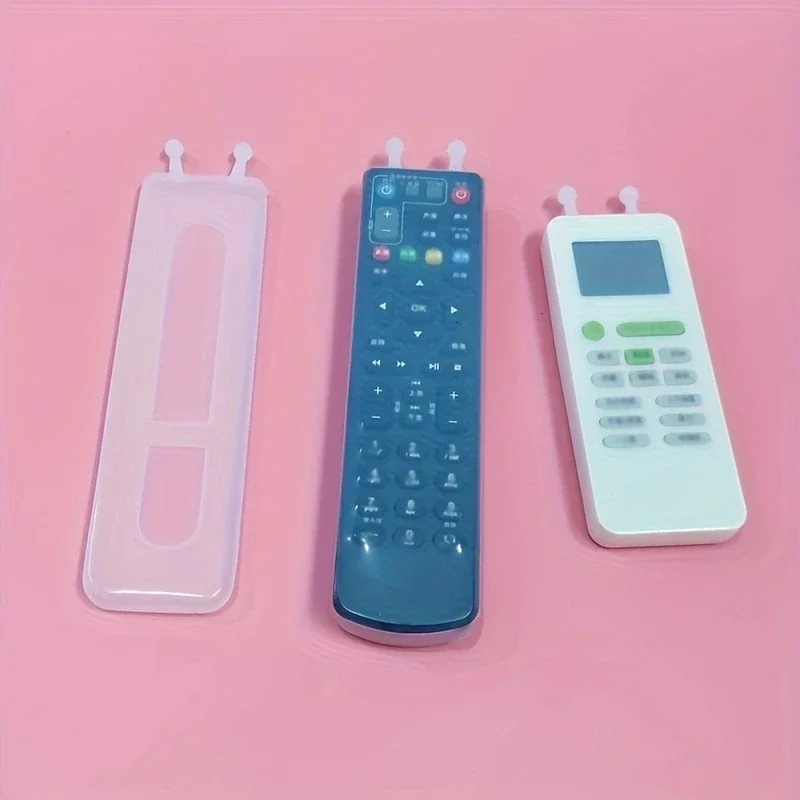 3pcs-Air Conditioning TV Remote Control Elasticity Dust Cover Transparent Silicone Cases Remote Control Protection Shell