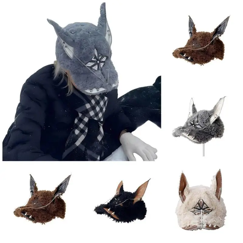 قبعة بيسبول دوبيرمان من صوف الضأن للنساء، طراز Y2K للخريف والشتاء، قبعة منقار البط القطيفة المخصصة، عصرية