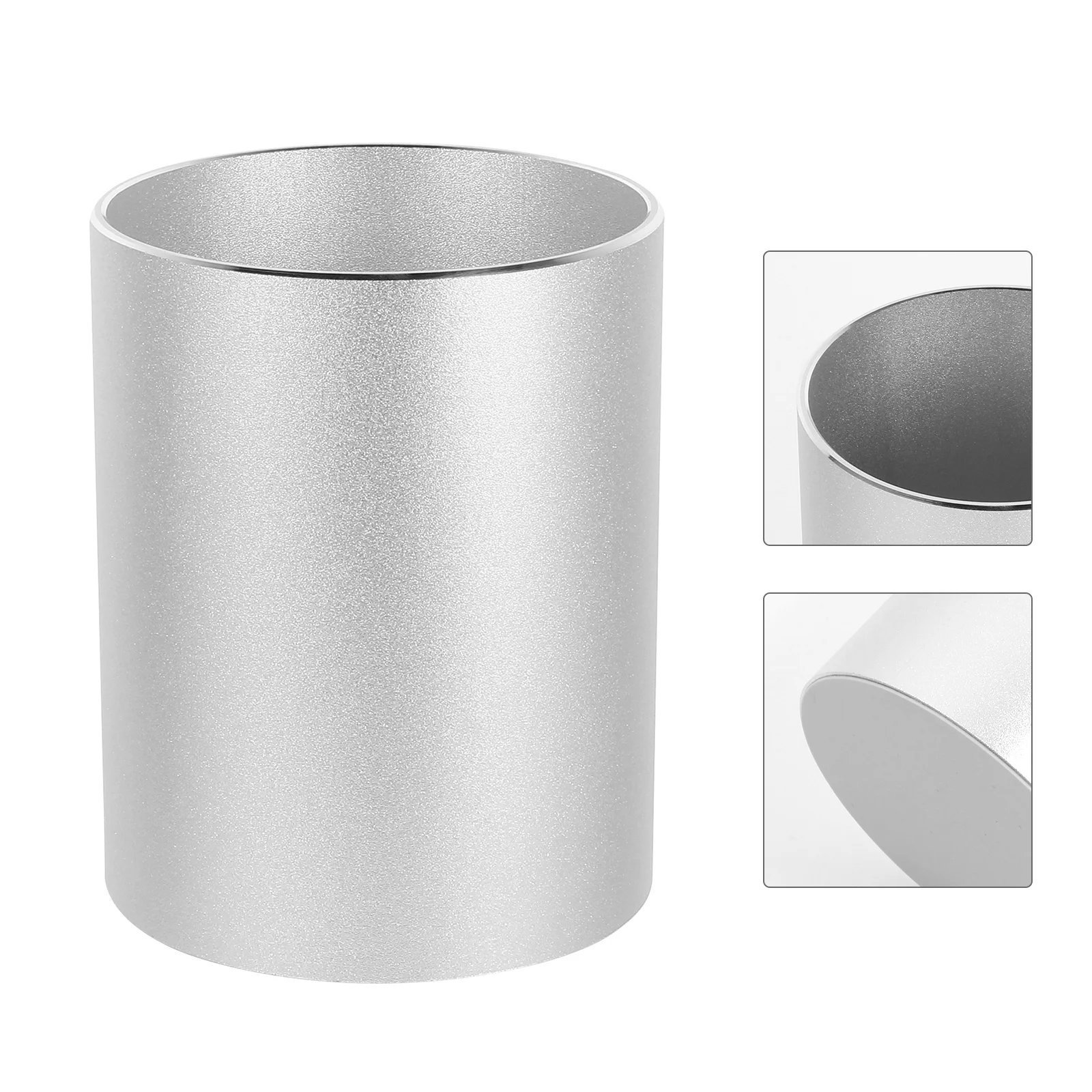 

1Pcs Round Pen Container Metal Pen Holder for Office School Desk Organizer Pencil Holder Storage Aluminum Alloy
