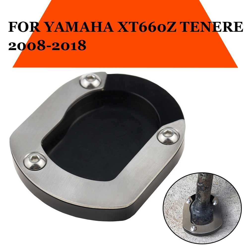 For XT660Z TENERE 2008-2018 For YAMAHA XT 660Z Kickstand Sidestand Stand Extension Enlarger Pad XT660 Z TENERE660 Accessories