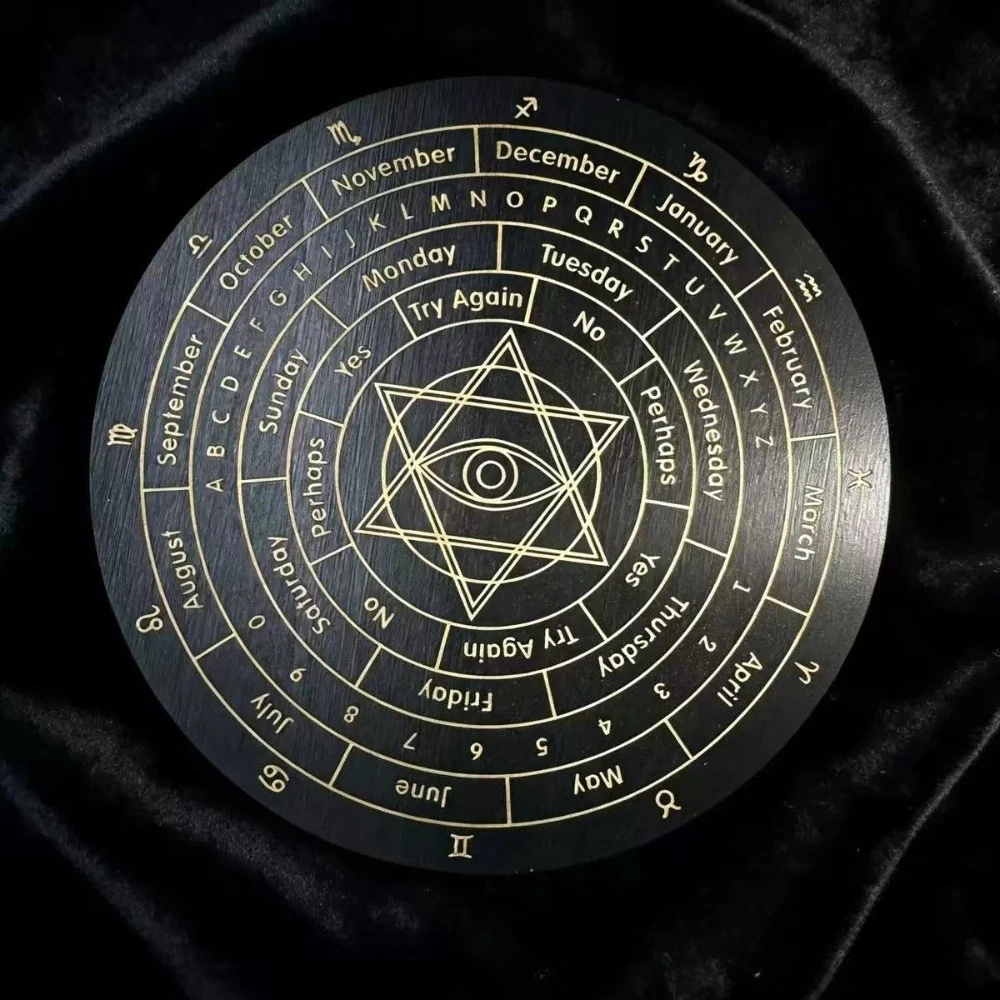 Hexagonal designed psychotherapy board, including Sand Mountain symbol and Merank pattern decorative board