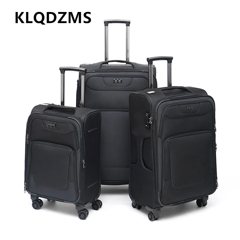 KLQDZMS maleta de tela Oxford cubierta de carrito de gran capacidad caja de embarque de 20 pulgadas 24 "28" caja de contraseña de absorción de golpes equipaje