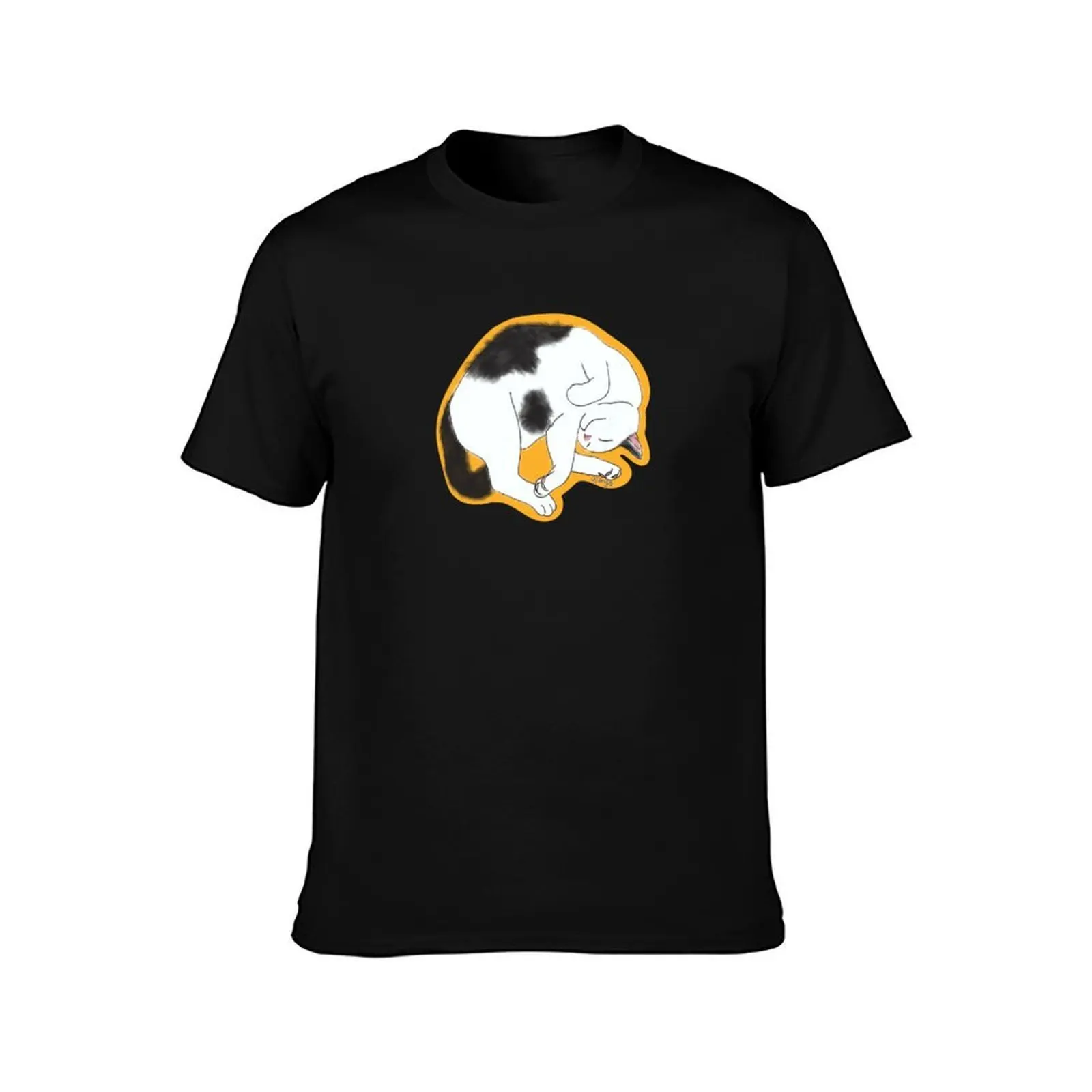 Django the Black and White Cat T-Shirt Summer Casual Cotton Tee Oversized Streetwear Tops Vintage Graphic Print 100% Cotton