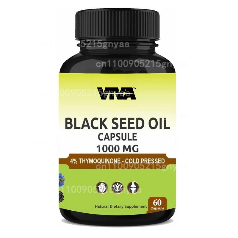 

Высококачественные капсулы с маслом черного семян, используемые для иммунитета, кровообращения, пищеварения, кожи, волос и тела, 60 капсул