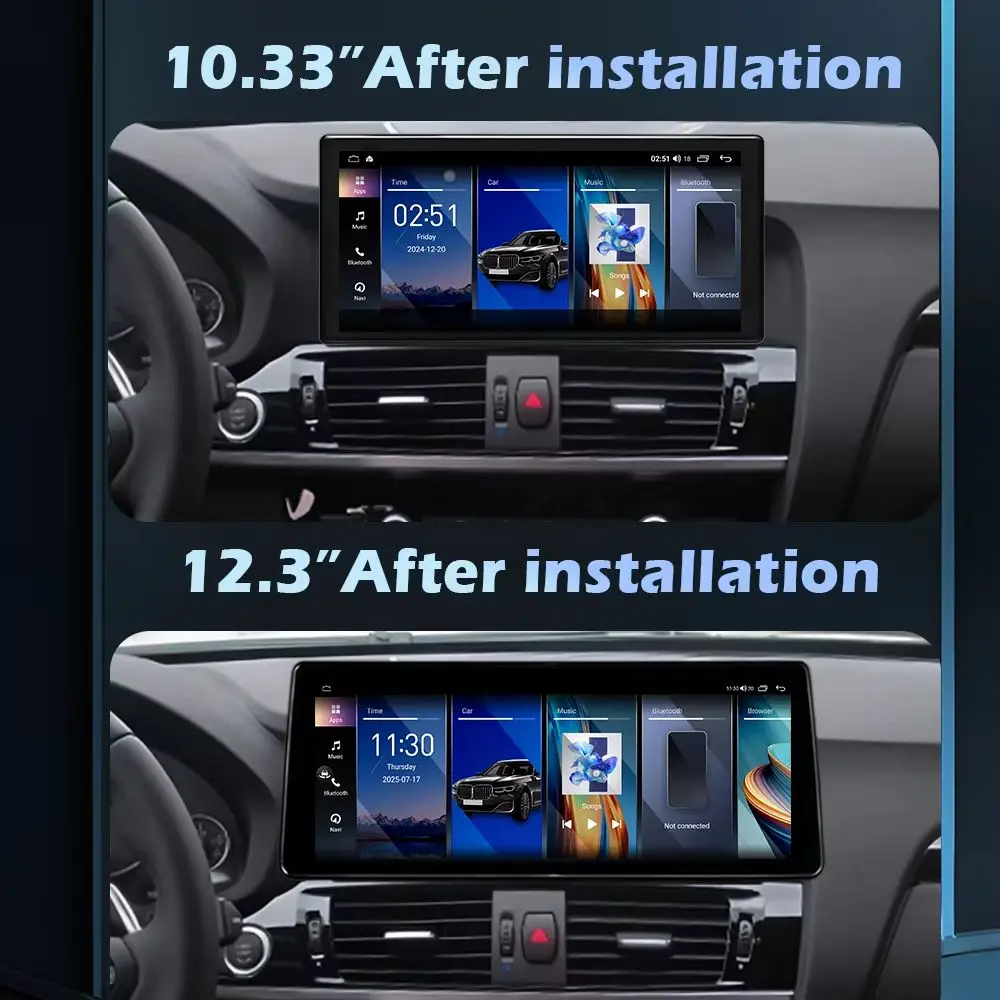 Android AUTO For BMW X3 F25 X4 F26  2011-2017 CIC NBT System Wireless CarPlay Car Raido Multimedia GPS Navigation 4G WIFI BT DSP