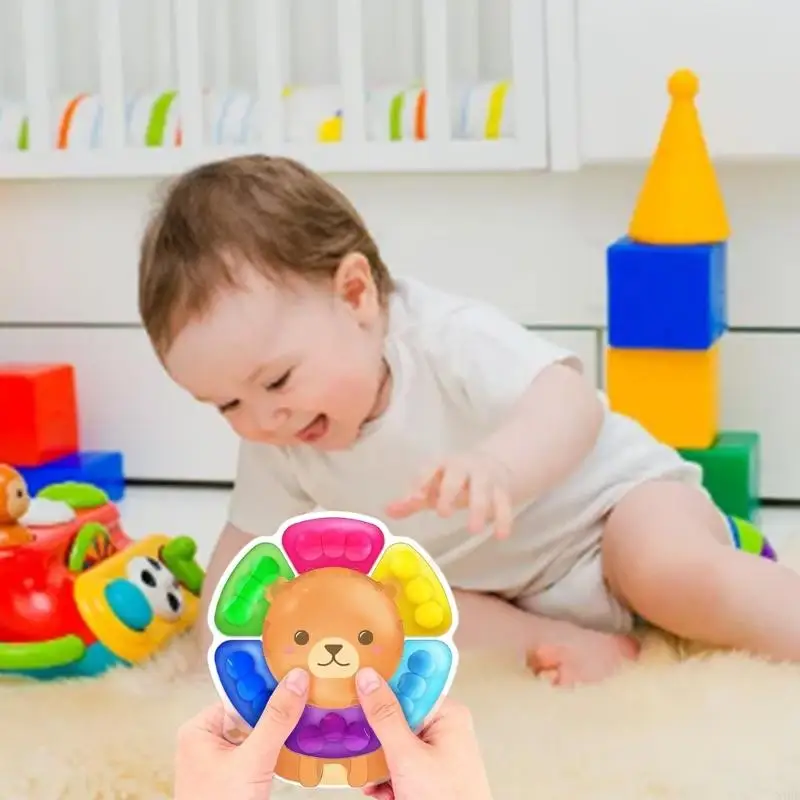 PVC Lions Toying Smorze Senory Smorting Sfoglia per regolazione emotiva Stimolazione della prima infanzia Apprendimento