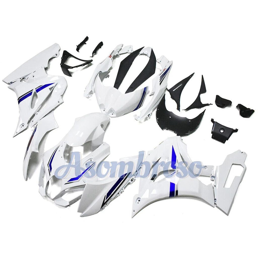 Motorcycle Fairing Kits ABS Plastic Shell Bodywork Set for GSX-R1000 2017 2018 2019 2020 2021 2022 2023 GSXR 1000 White Cowl set