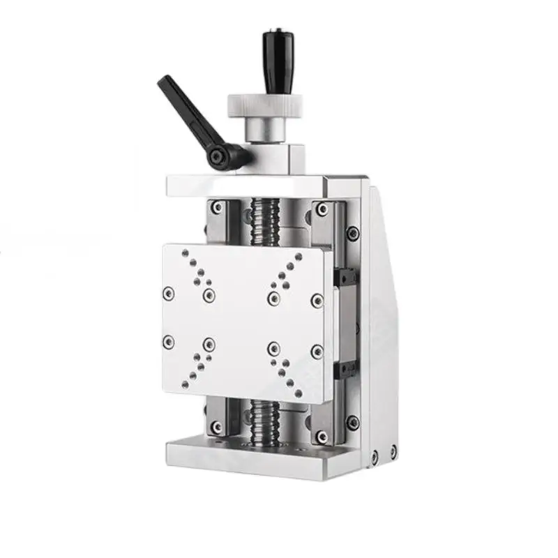 Manual Hand-cranked Slide Table Lead Screw Guide Rail Platform Fine-tuning Worktable Heavy-duty Precision Linear Table Bearing
