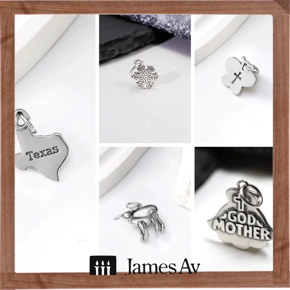 S925 Vintage Silver Metal Charms For Bracelet Necklace Making, Texas Map Cross Four Leaf Clover Animal God Mother Pendant, Retro Religious Faith Charms, DIY Jewelry Making Accessories, Trendy Handcraft Ornament