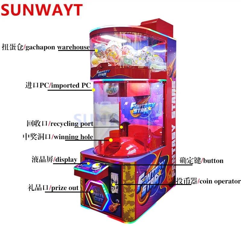 1.4m Lucky Drop 100mm Capsule Toys Machine Coin Operated Game Gacha Gachapon Vending Machine