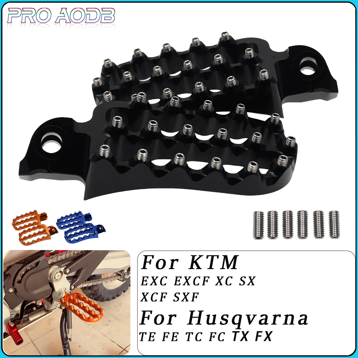 Motorcycle Foot Pegs FootRest For Husqvarna TC TE FE KTM SX SXF EXC EXCF XCF XCFW XCW125 250 300 350 450 500 Dirt bike 2008-2023