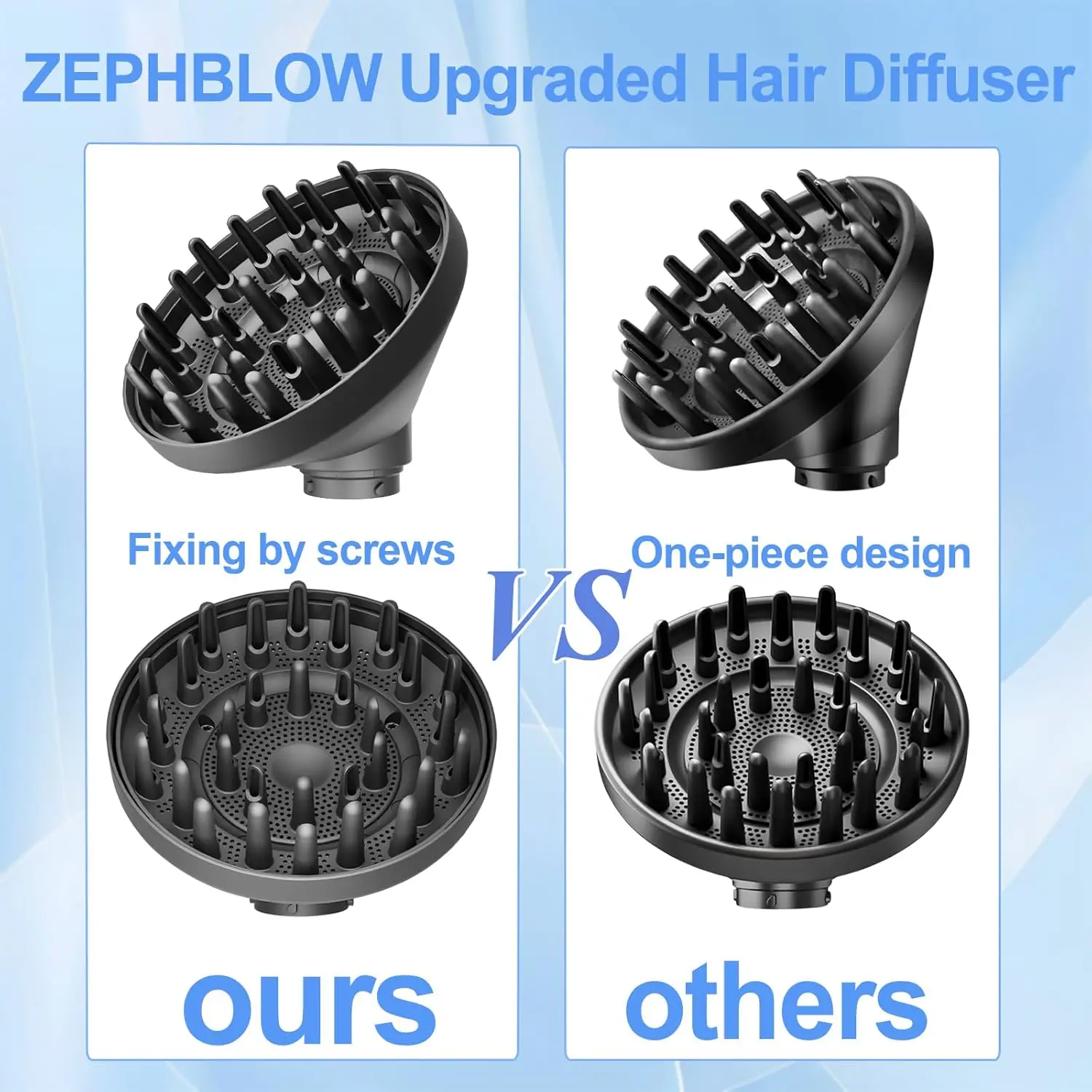 Upgraded Small Diffuser Nozzle Hair Curler Accessory Compatible with Airwrap Styler Airwrap-Specific Hair Care Tool