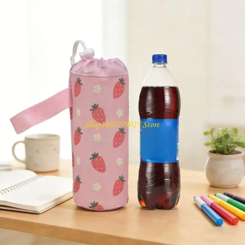 C4DF Double Layer Fabric Cup Covers With Nonslip Base For Outdoor Water Bottle Bag