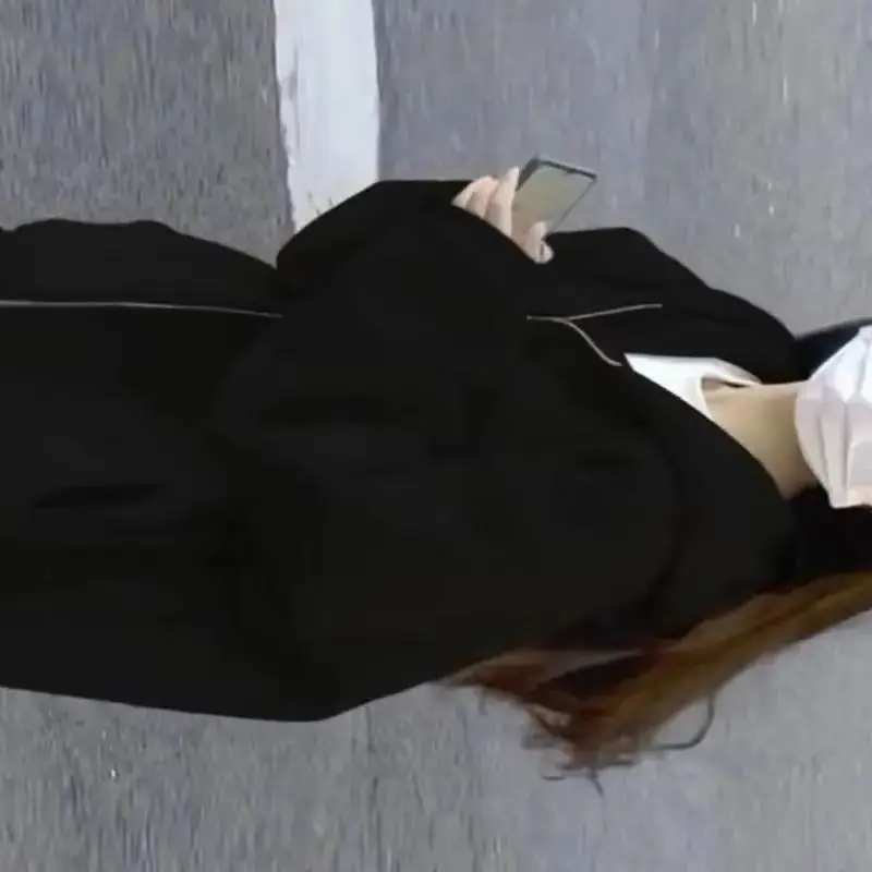 

Trendy Hoodie Drawstring Versatile Plus Velvet Cardigan Top Korean Style Fleece Hoodie Women's Autumn/Winter Zipper Hoodie 2025