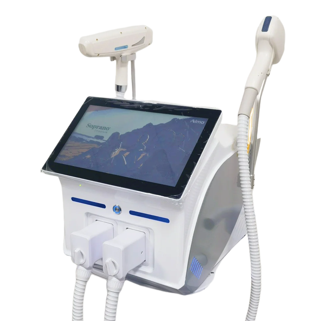 Soprano Titanium Ice Platinum 6000W Diode Laser 2in1 System Painless Hair Removal with 6 Wavelengths 755/808/810/830/940/1064nm