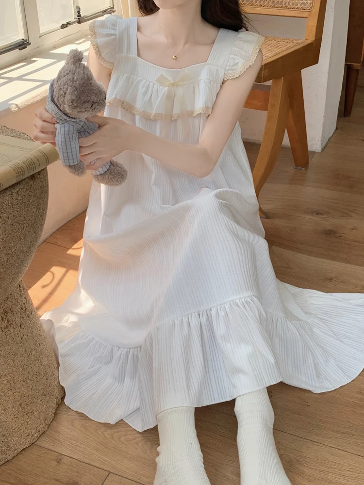 

Sweet Home Clothes Set Women's Summer Court Sle Vest Spwear with Strap Chest Pad Long Skirt No Sve round Ne Design