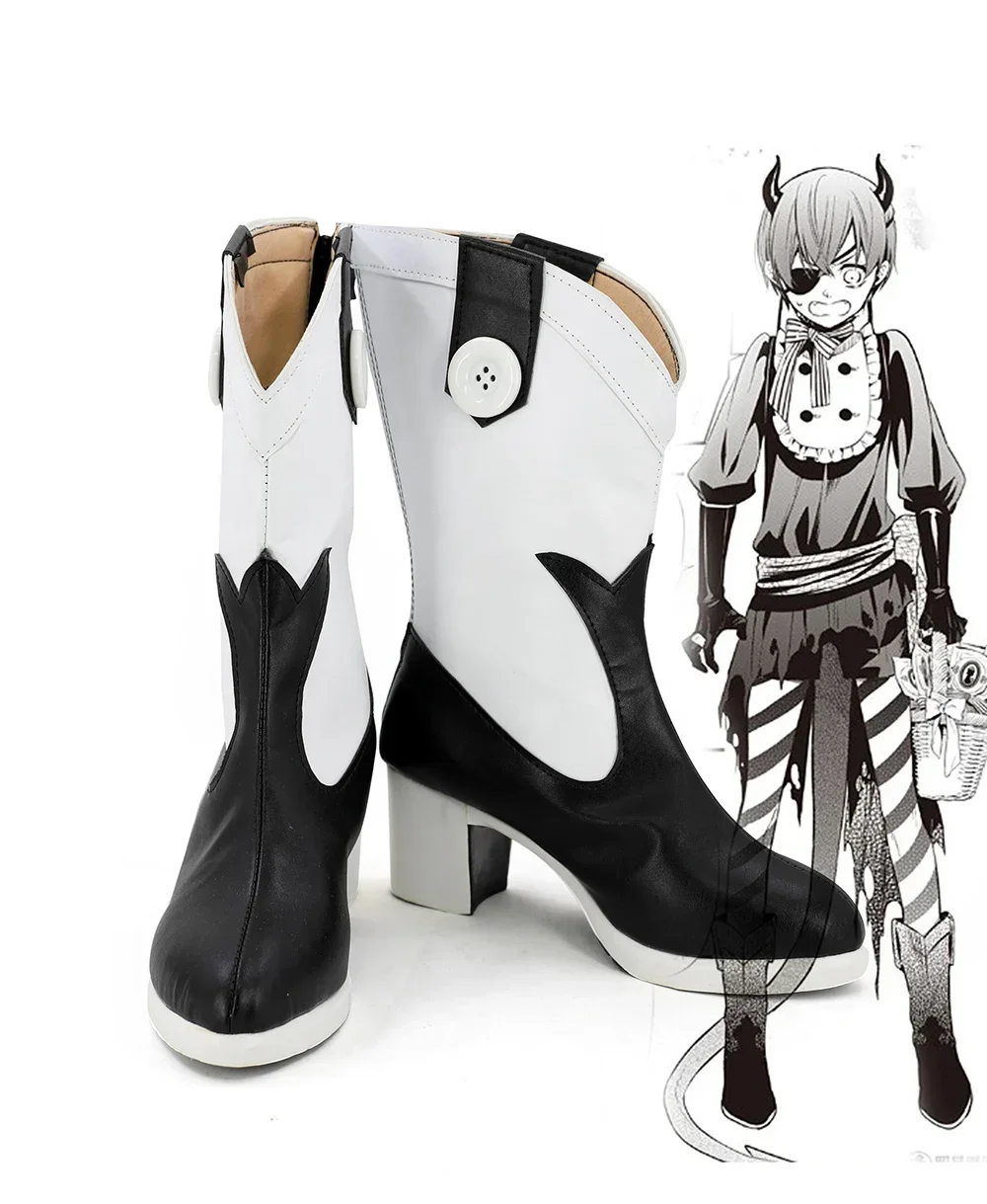 Black Butler Ciel Phantomhive Cosplay Boots High Heel Shoes Custom Made