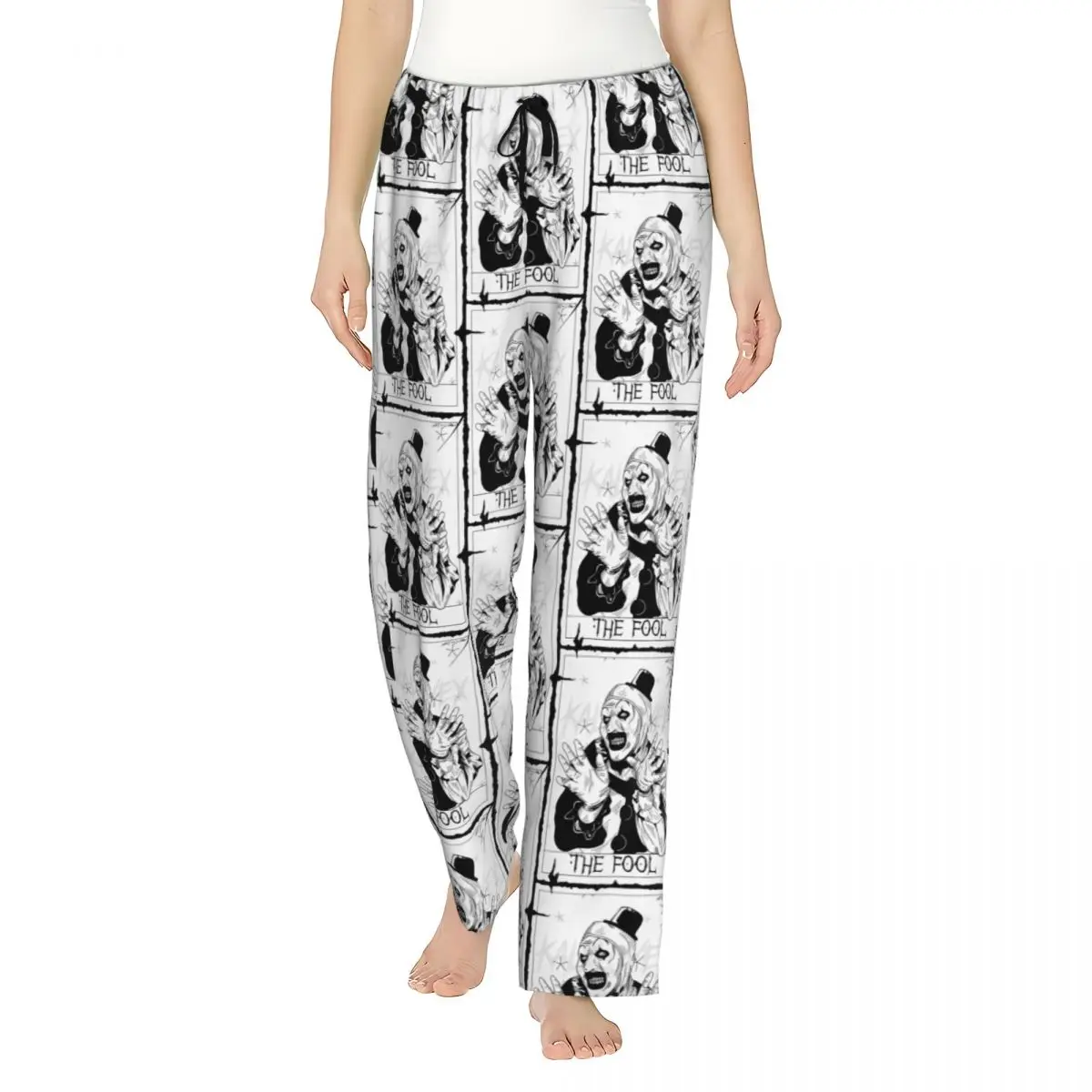 Custom T-Terrifiers Horror Movie Pajama Pants for Women Lounge Sleep Stretch Sleepwear Bottoms with Pockets