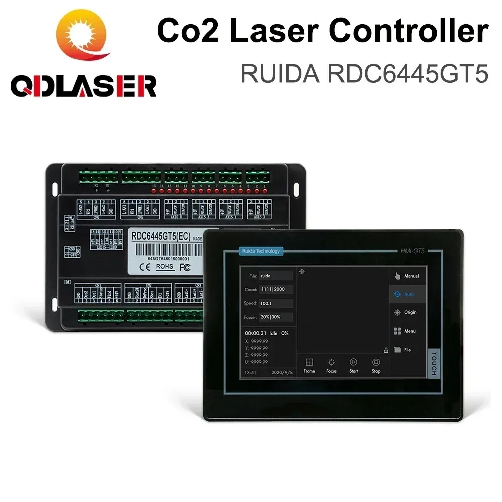 QDLASER Ruida RDC6445GT Touch Screen DSP Controller Mainboard for CO2 CNC Laser Engraving Cutting Machine Parts