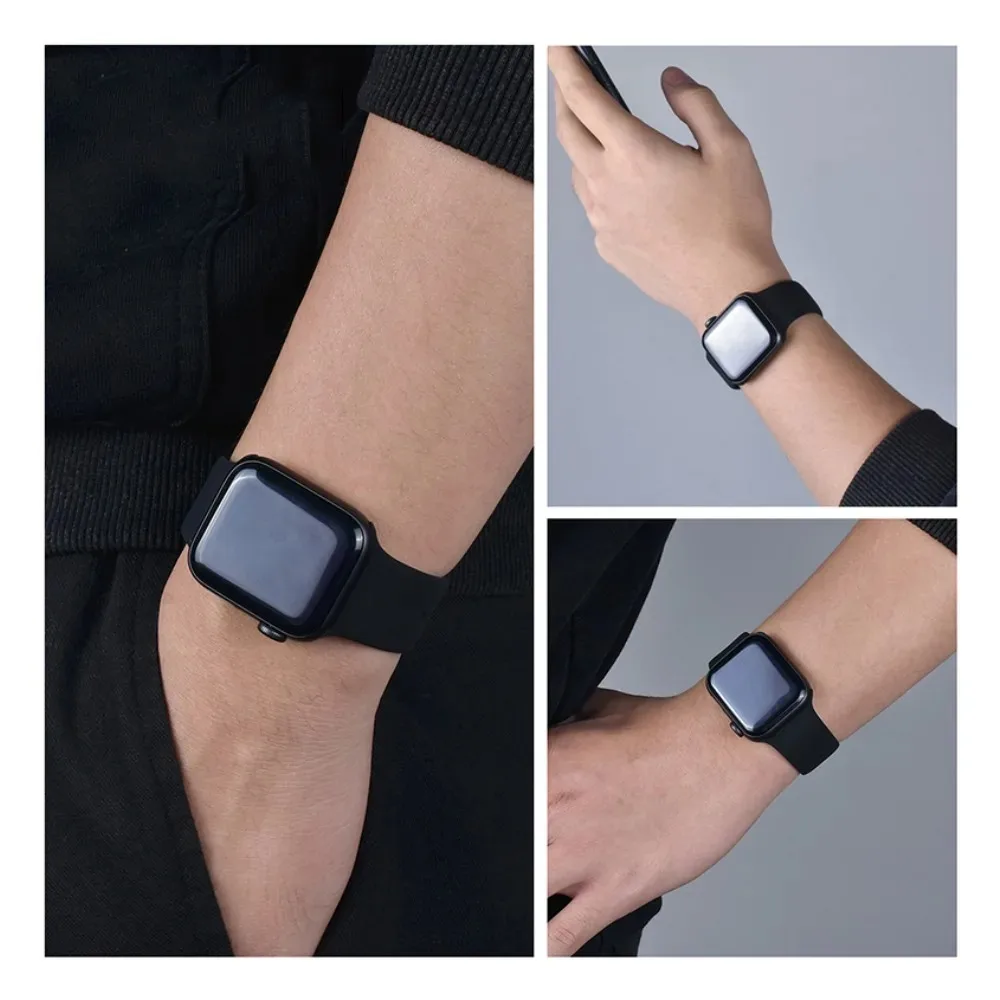 Sports Silicone Strap for Apple Watch Band 49mm 46mm 44 45 41 42 38 45 40mm Wristband for iWatch 11 10 9 8 7 6 5 4 SE Ultra 3 2
