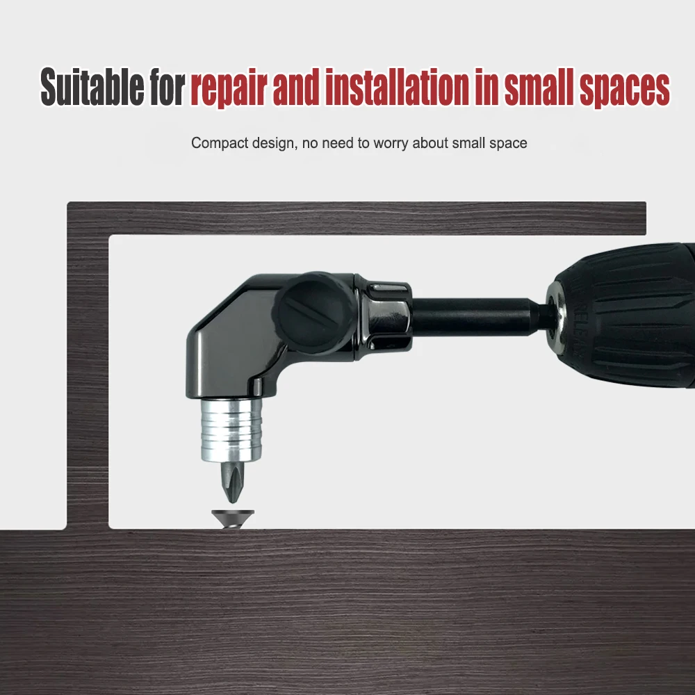 

Right Angle Screwdriver Holder Drive Bit Angle Extension Electric Screw Driver Angle Driver Hand Tools Self-Locking 90 Degree