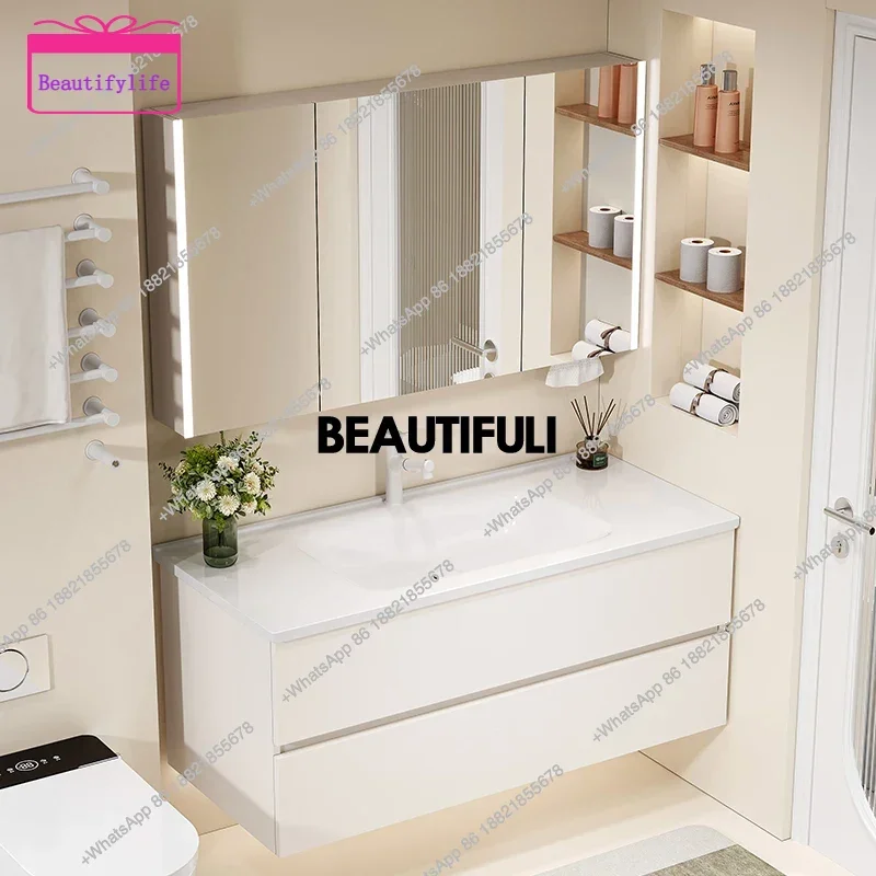 YL Toilet White Bathroom Cabinet Desgin Quality Space Saver Luxury Cupboard Organizer Storage Sink Archivadores Trendy Furnitu