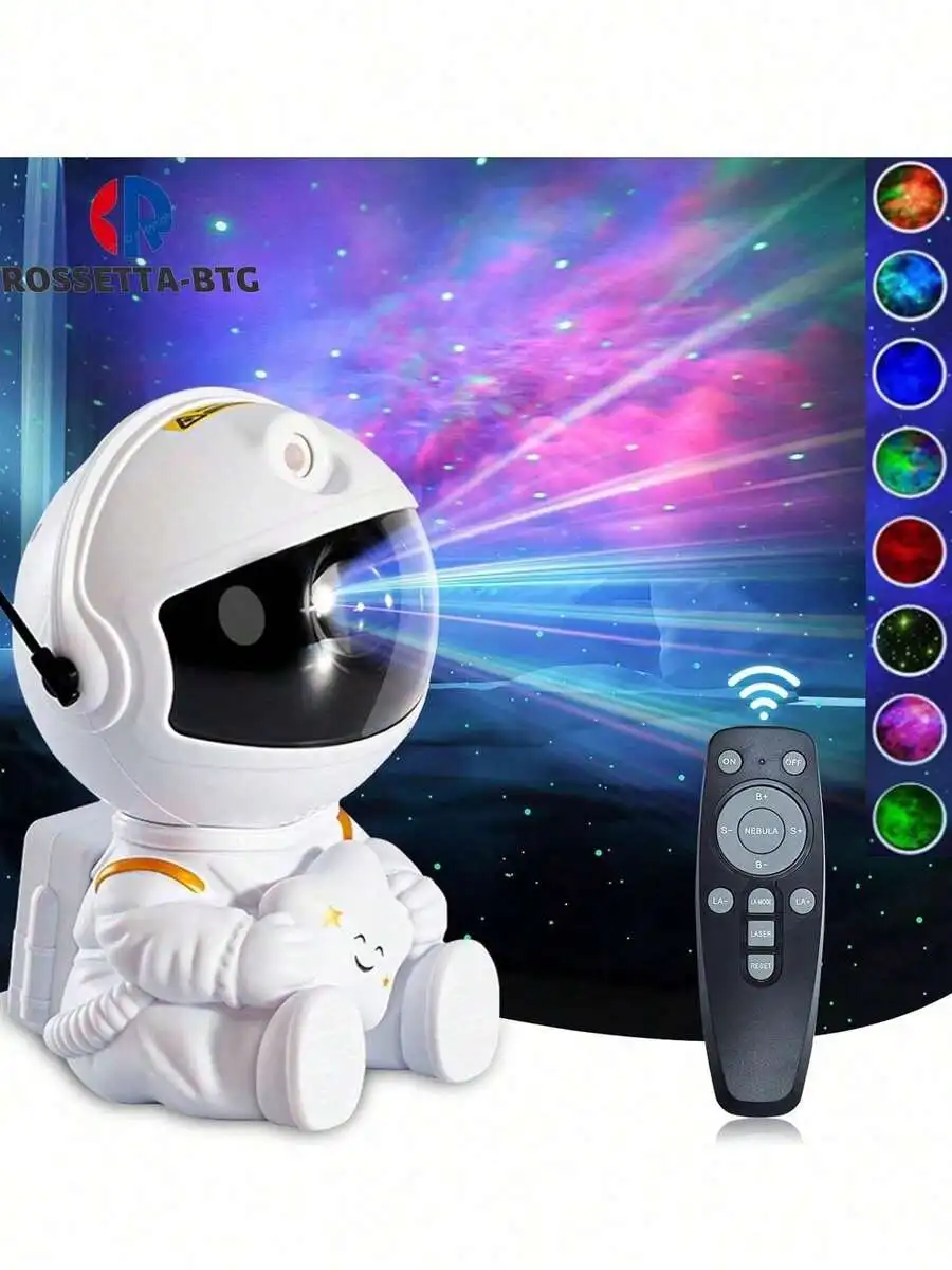 Astronaut Galaxy Projector, Remote Control, Starry Nebula Light for Bedroom & Gift