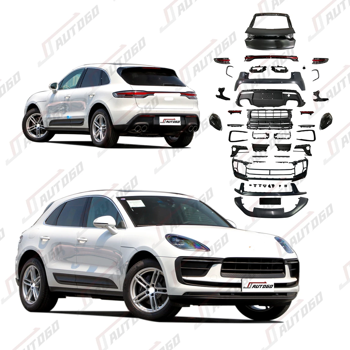 2023 Retrofit Old to New Body Kit for Porsche Macan 95B.1 2014 2015 2016 2017 2018 2019 Upgrade to 95B.2 2020+ Lamp Assembly