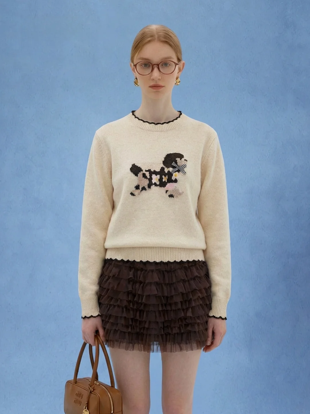 

AHMI Coffee Colored Unique Beautiful High Waist Puffy f Skirt Women's New 2026 Net Gown Cake Skirt Breathable Skin-Friendly