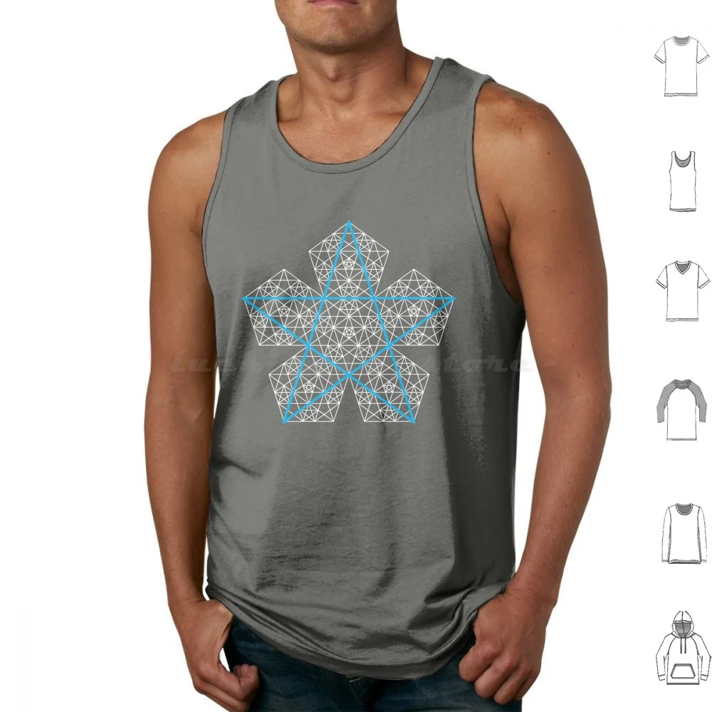 Pentagon Pentagram Sacred Geometry Tank Tops Print Cotton Sacred Geometry Geometry Geometric Geometric Proportion